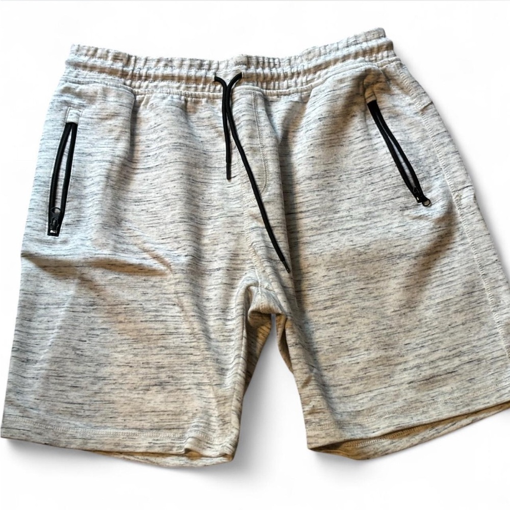 Men's Athletic Gray Shorts with Zipper Pockets